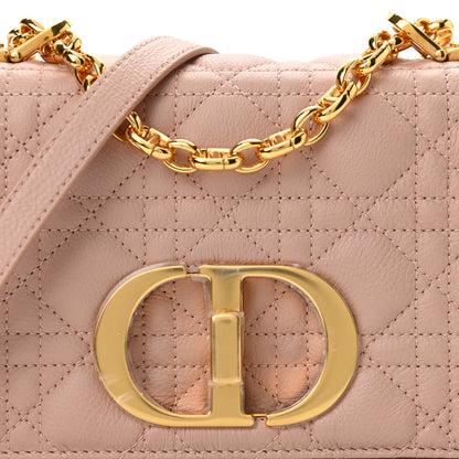Christian Dior Calfskin Cannage Small Caro Bag Rose De Vents 10 of 10