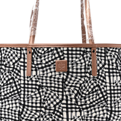 MCM Metallic Visetos Medium Reversible Shopper Tote Champagne Gold 13 of 17