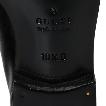 Gucci Calfskin Mens Bamboo Tassel Loafers 10.5 Black 6 of 8