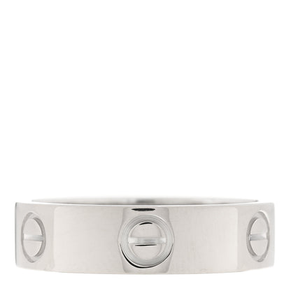 Cartier 18K White Gold 5.5 LOVE Ring 56 7.75 3 of 4