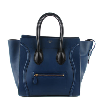 Celine Smooth Calfskin Mini Bi Color Luggage Ocean Blue 1 of 10