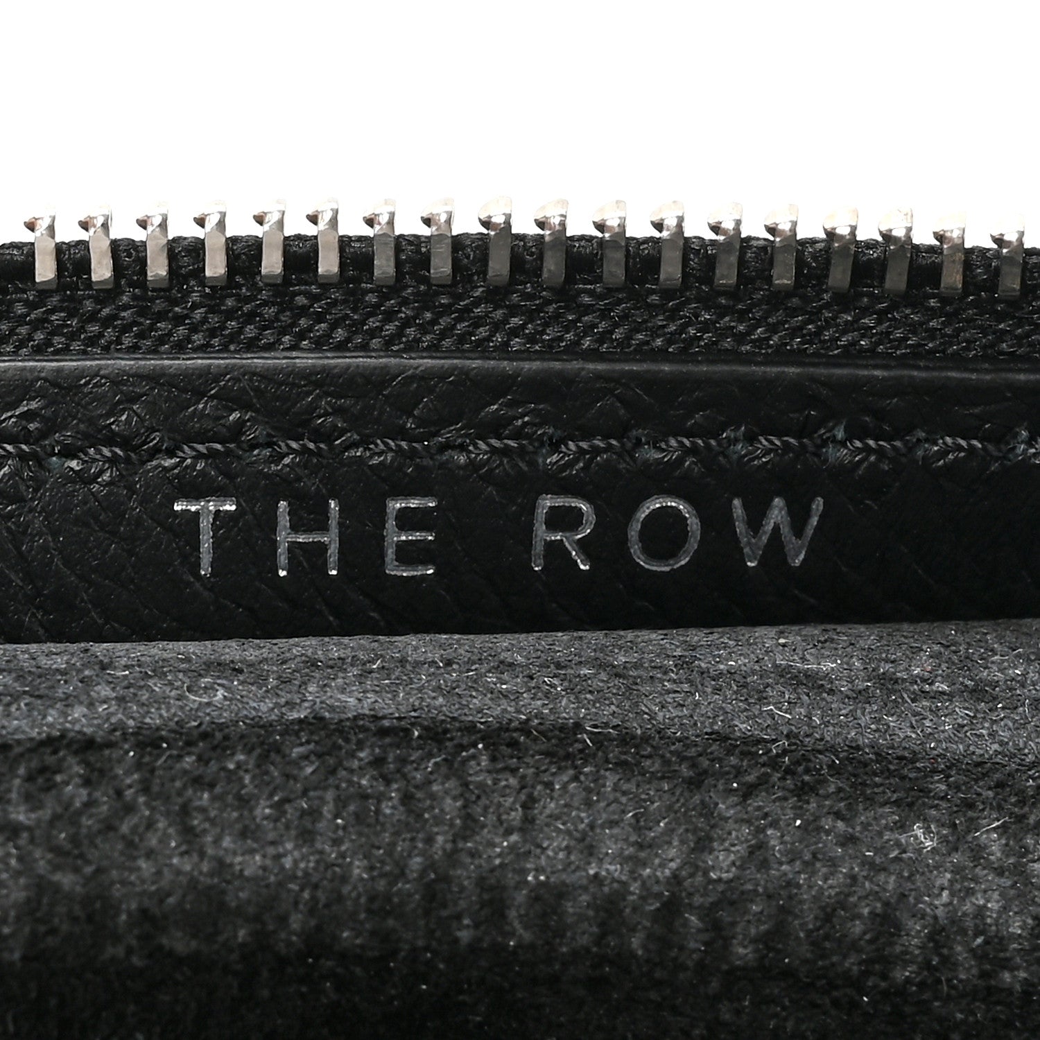 The Row Grained Calfskin Small Slouchy Banana Bag Black 7 of 10