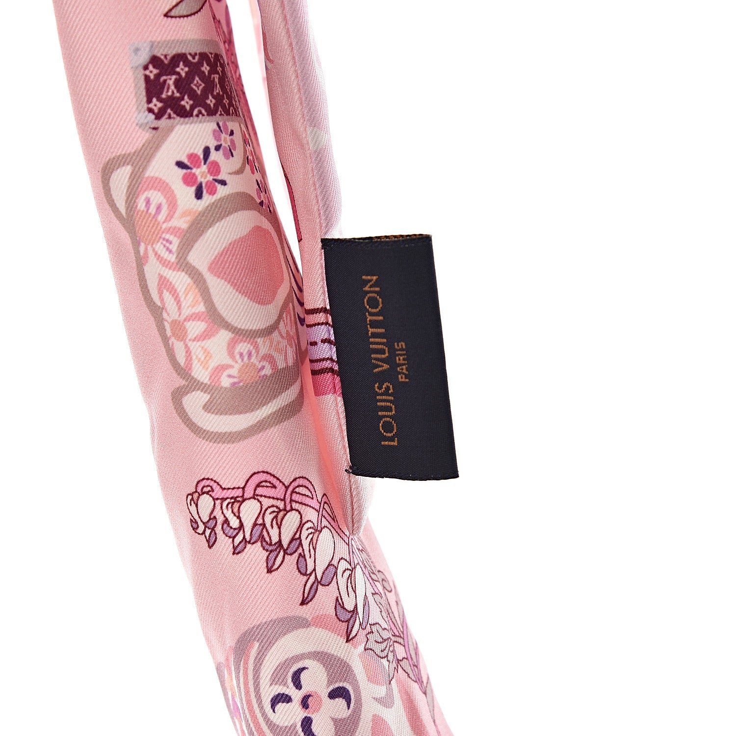 Louis Vuitton Silk Monogram Superstition Bandeau Light Pink 4 of 5