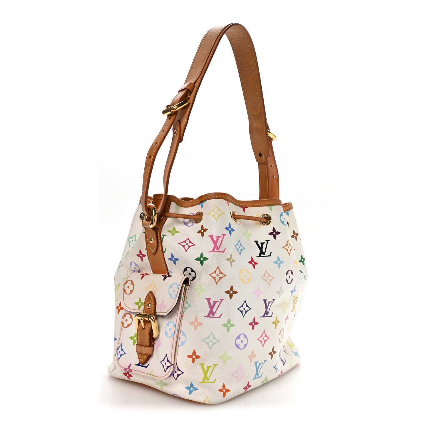 Louis Vuitton Monogram Multicolor Petit Noe White 3 of 10
