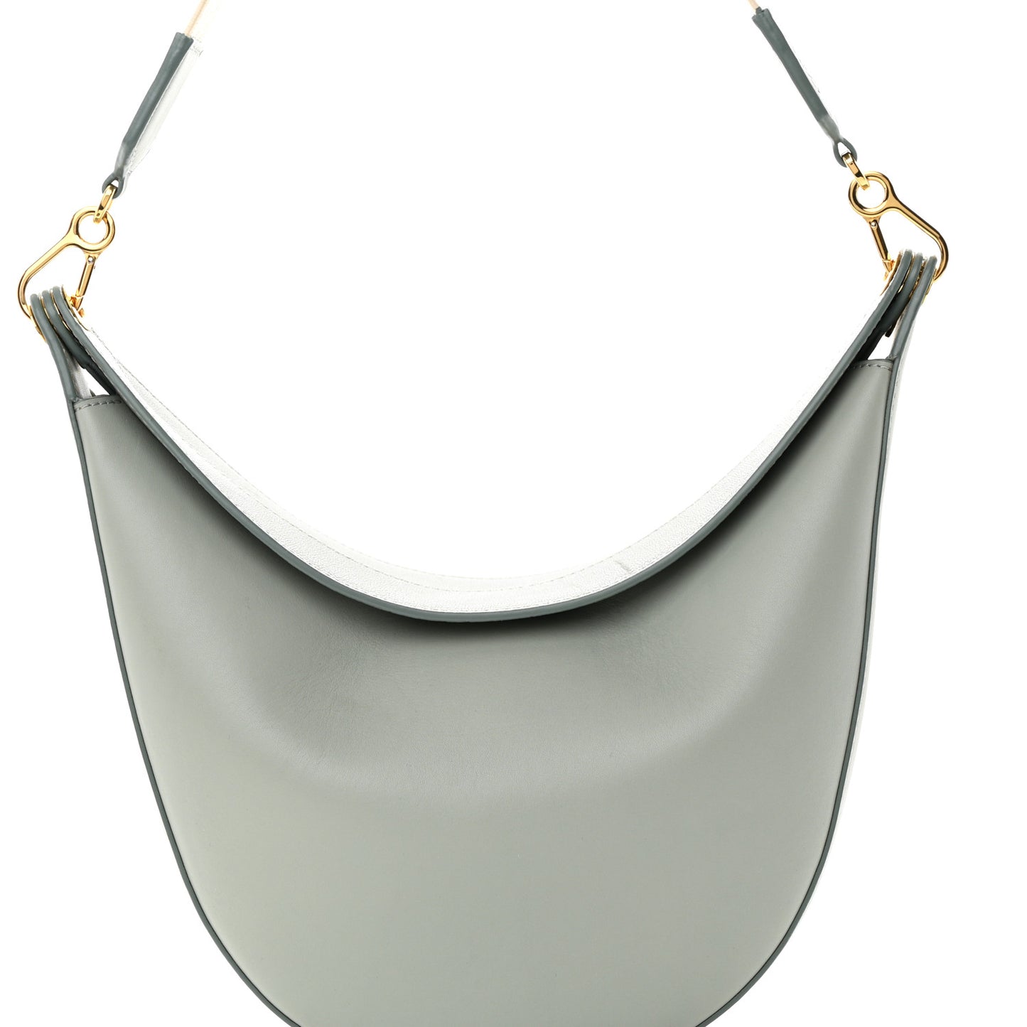 Satin Calfskin Jacquard Luna Bag Ash Grey