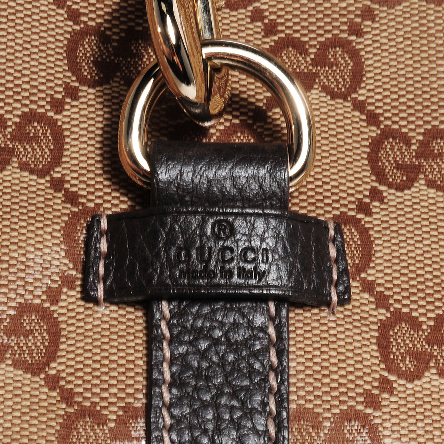 Crystal Monogram Dollar Calfskin Medium Joy Shoulder Bag Beige Ebony Testa Di Moro