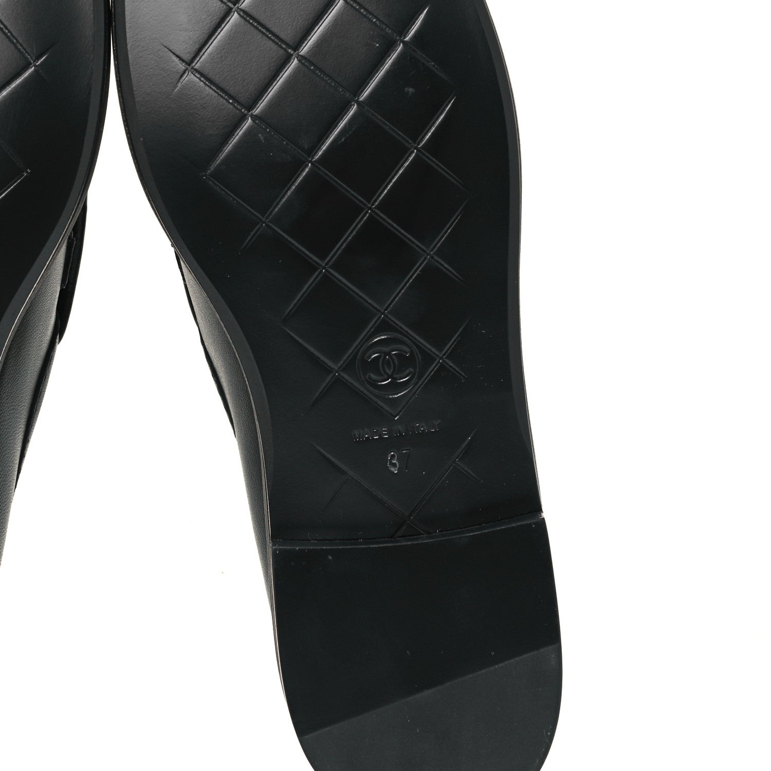 Chanel Lambskin Quilted CC Turnlock Loafers 37 Black 8 of 12