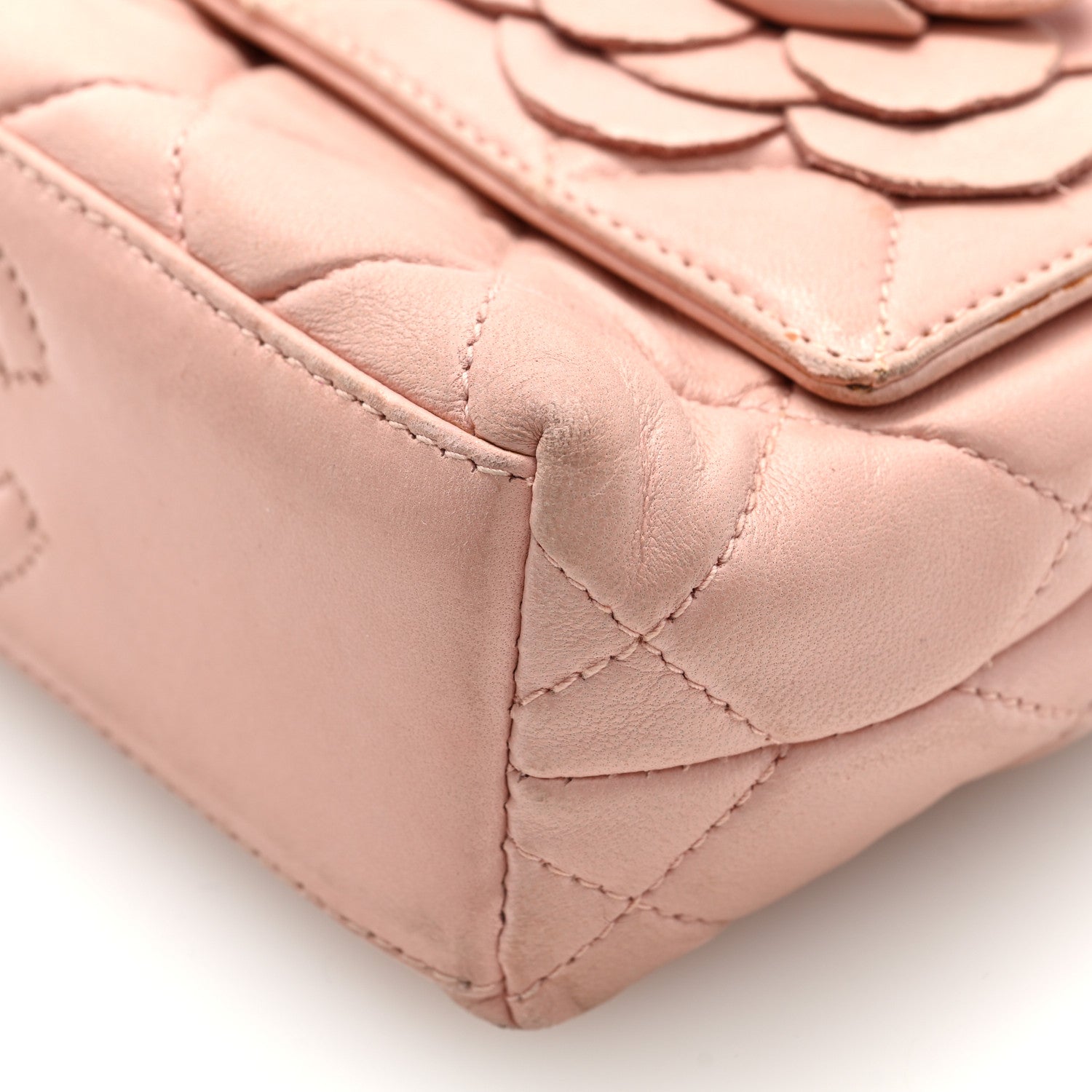 Chanel Lambskin Camellia Mini Flap Pink 9 of 9