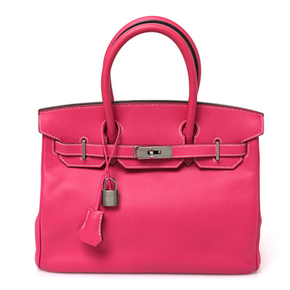 Hermes Epsom Candy Birkin 30 Rose Tyrien Rubis 1 of 11
