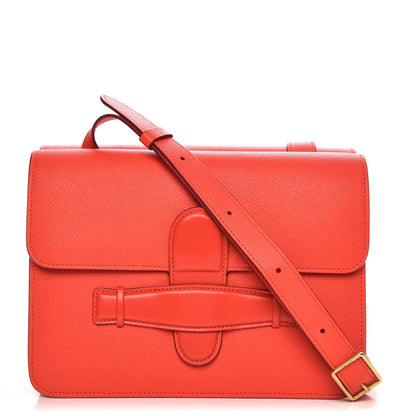 Celine Baby Grained Calfskin Medium Symmetrical Bag Vermillion 1 of 8