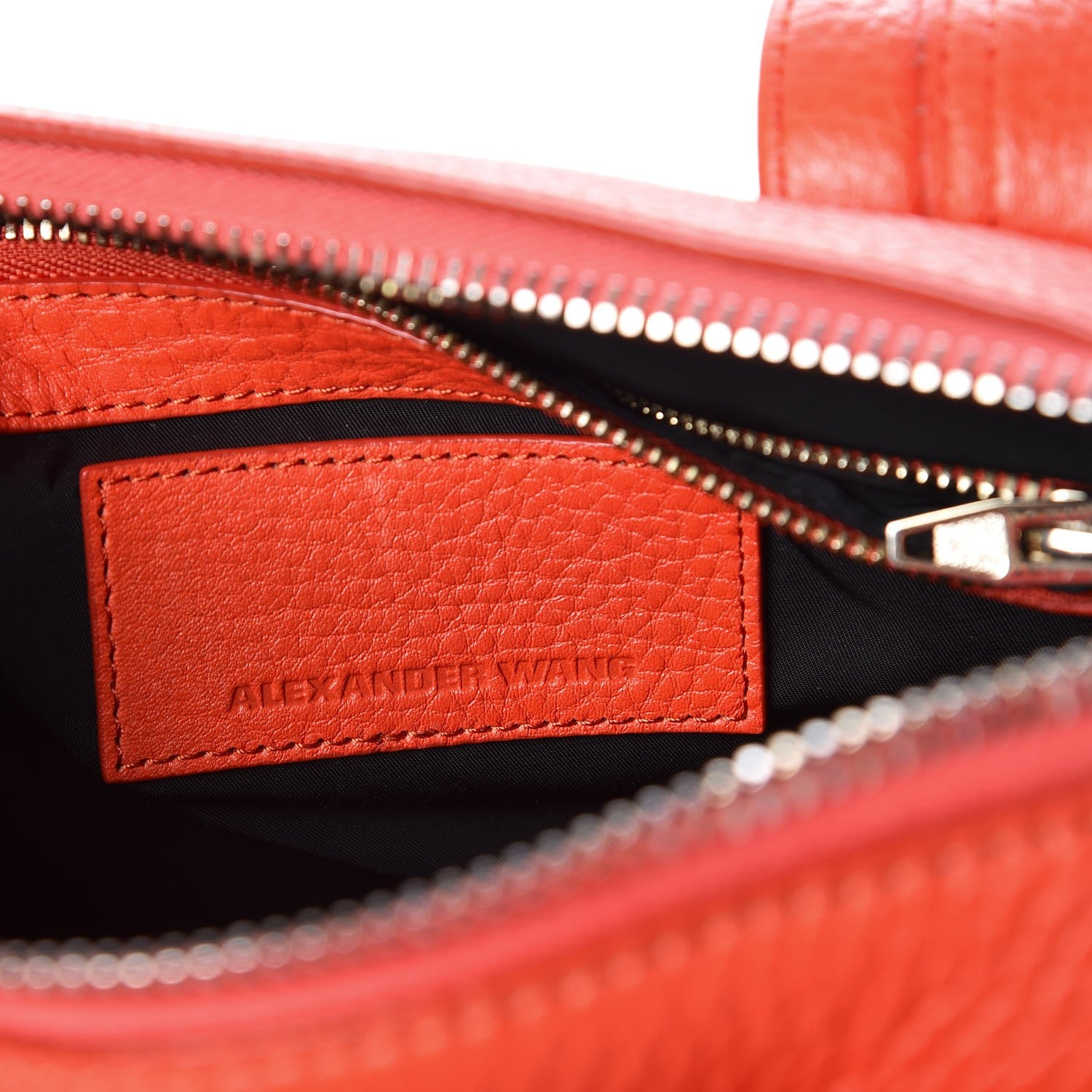 Alexander Wang Pebbled Lambskin Rocco Tangerine Pale Gold Hardware 6 of 15