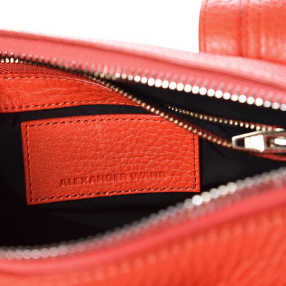 Alexander Wang Pebbled Lambskin Rocco Tangerine Pale Gold Hardware 6 of 15