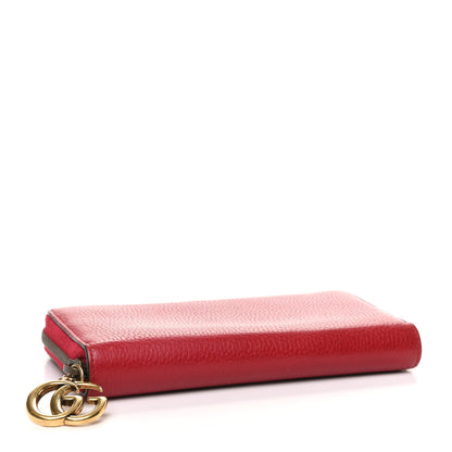 Gucci Cellarius Calfskin GG Marmont Charm Zip Around Wallet Vulcanic Red 4 of 6