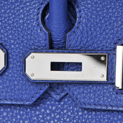 Hermes Togo Birkin 30 Bleu Electrique 37 of 87