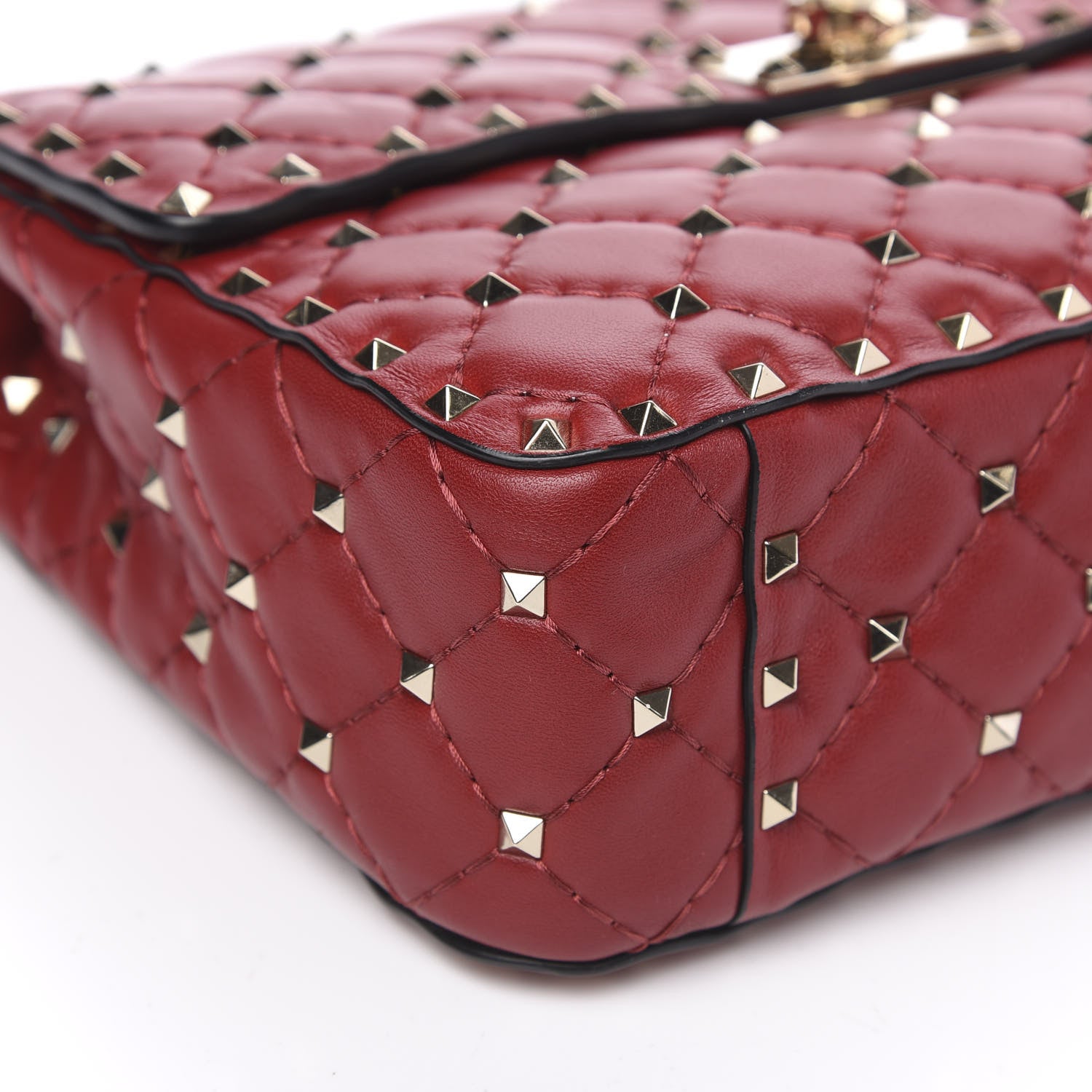 Valentino Garavani Nappa Medium Rockstud Spike Shoulder Bag Rosso Valentino 7 of 10