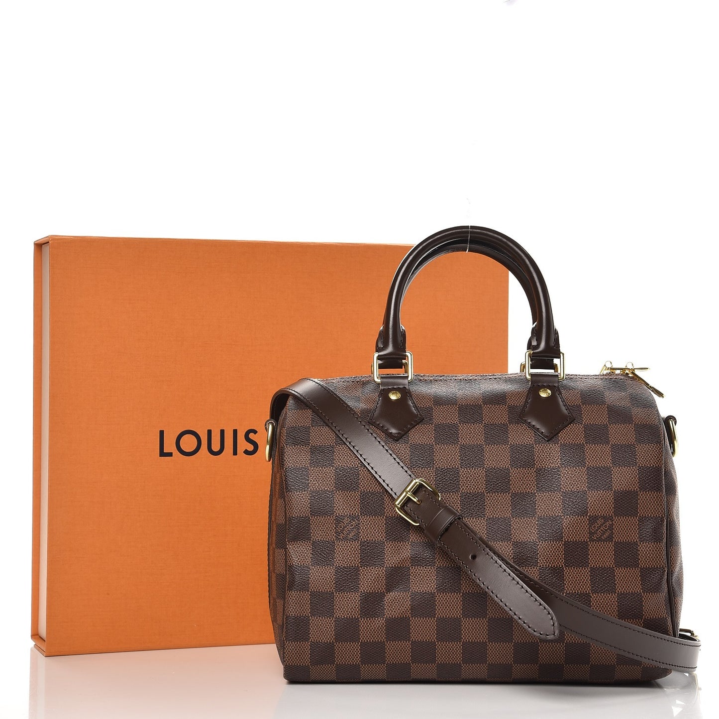 Damier Ebene Speedy Bandouliere 25