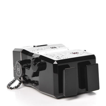 Chanel Plexiglass Crystal Robot Minaudiere Clutch Black 10 of 51