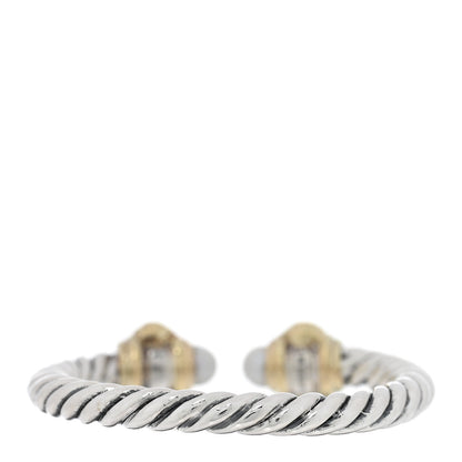 David Yurman Sterling Silver 14K Yellow Gold Diamond Freshwater Cultured Pearl Renaissance Ring 50 5.5 3 of 4