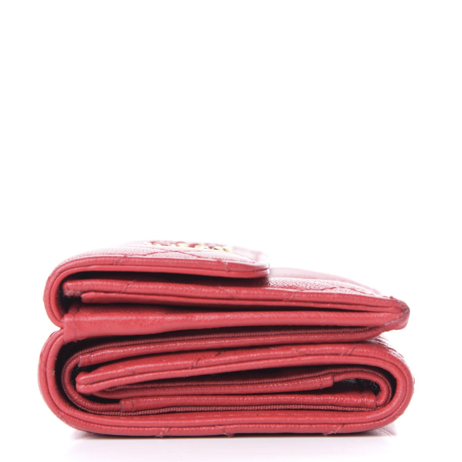 Chanel Lambskin Quilted Small 19 Flap Wallet Red 13 of 14