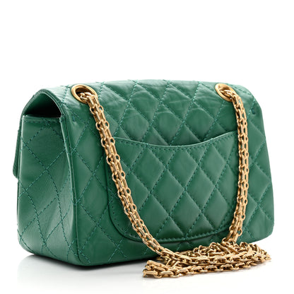 Chanel Aged Calfskin Quilted 2.55 Reissue Mini Flap Green 3 of 10