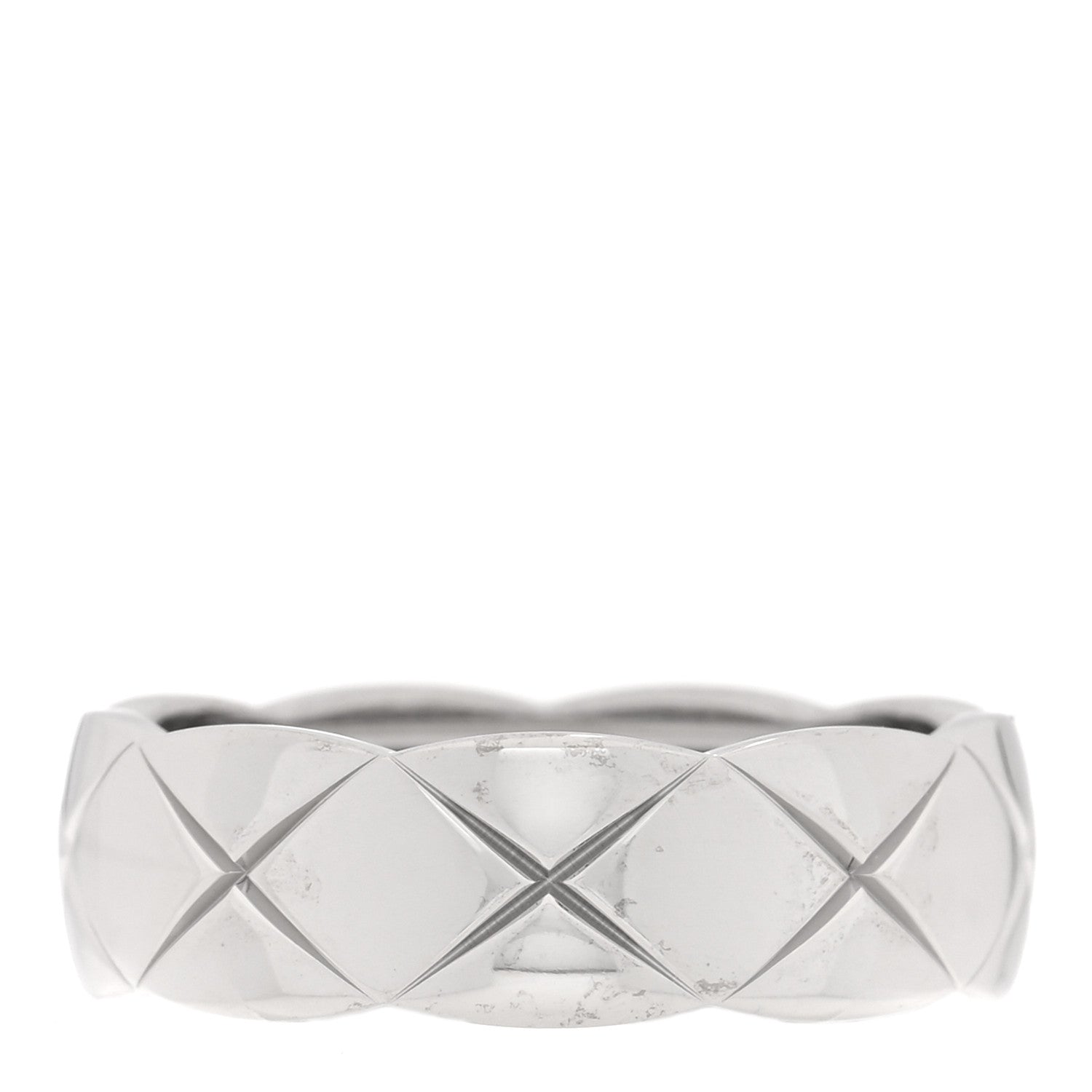 Chanel 18K White Gold Small Coco Crush Ring 59 8.75 1 of 5
