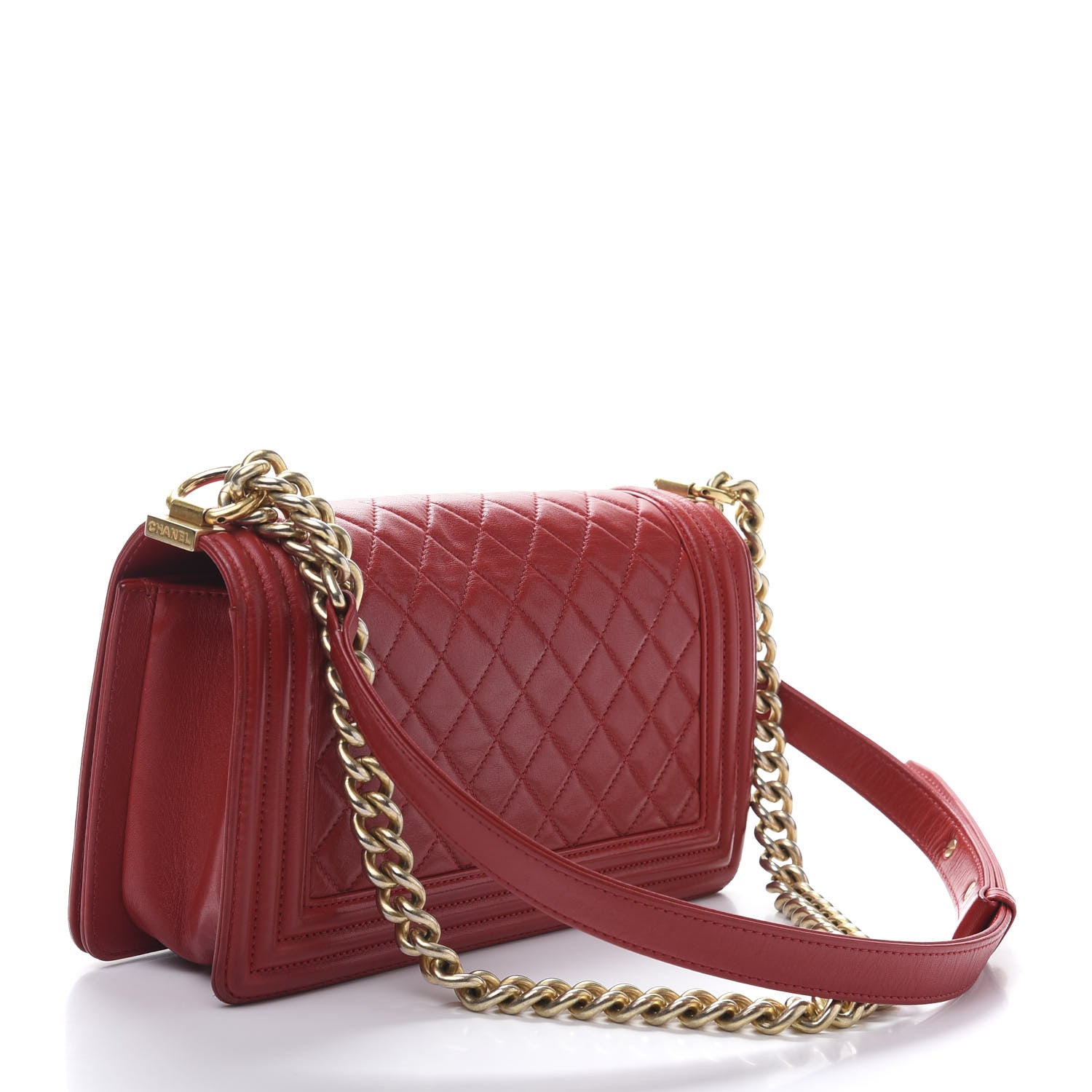Chanel Lambskin Quilted Medium Boy Flap Red 3 of 13