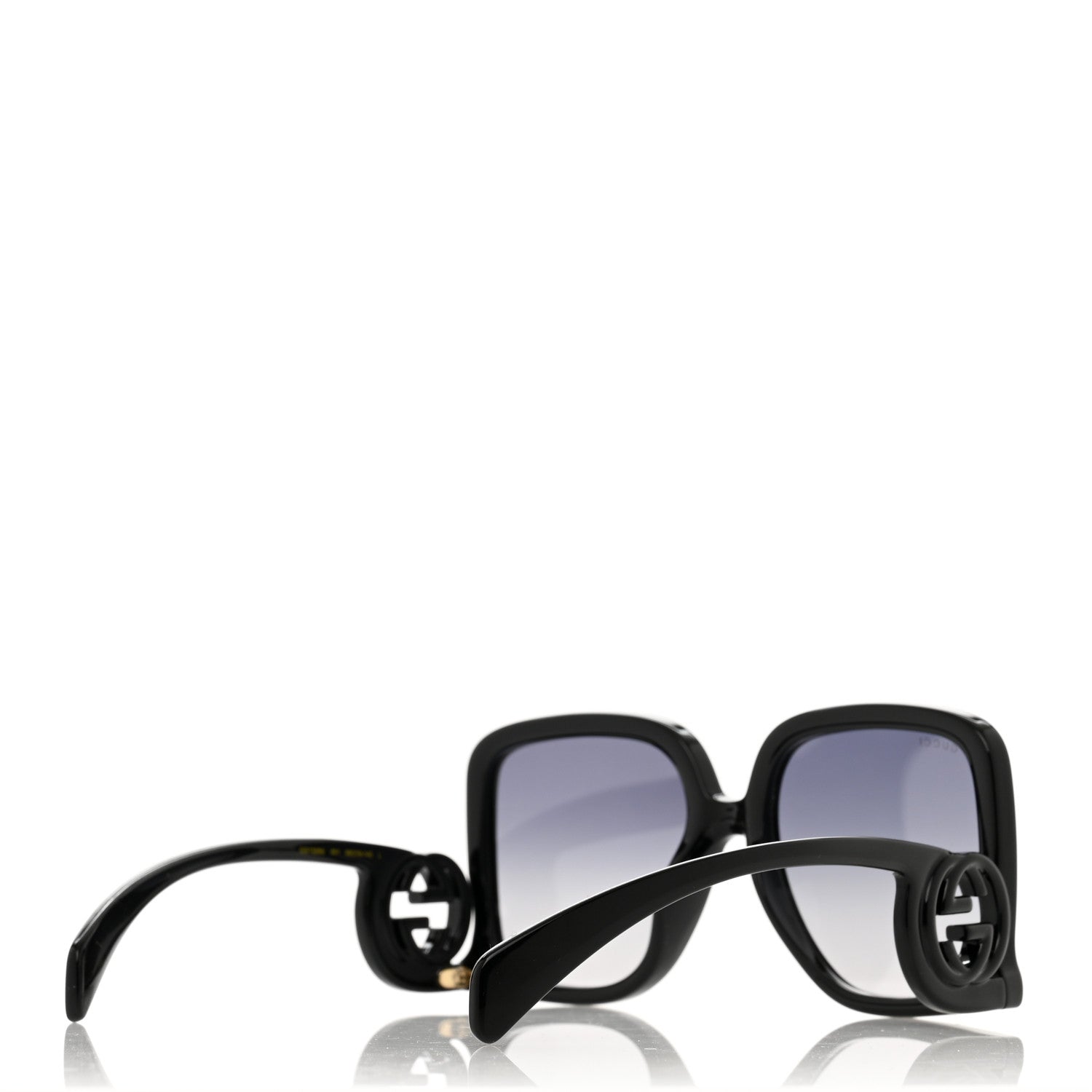 Gucci Acetate Rectangle Frame Sunglasses GG1326S Black 2 of 6