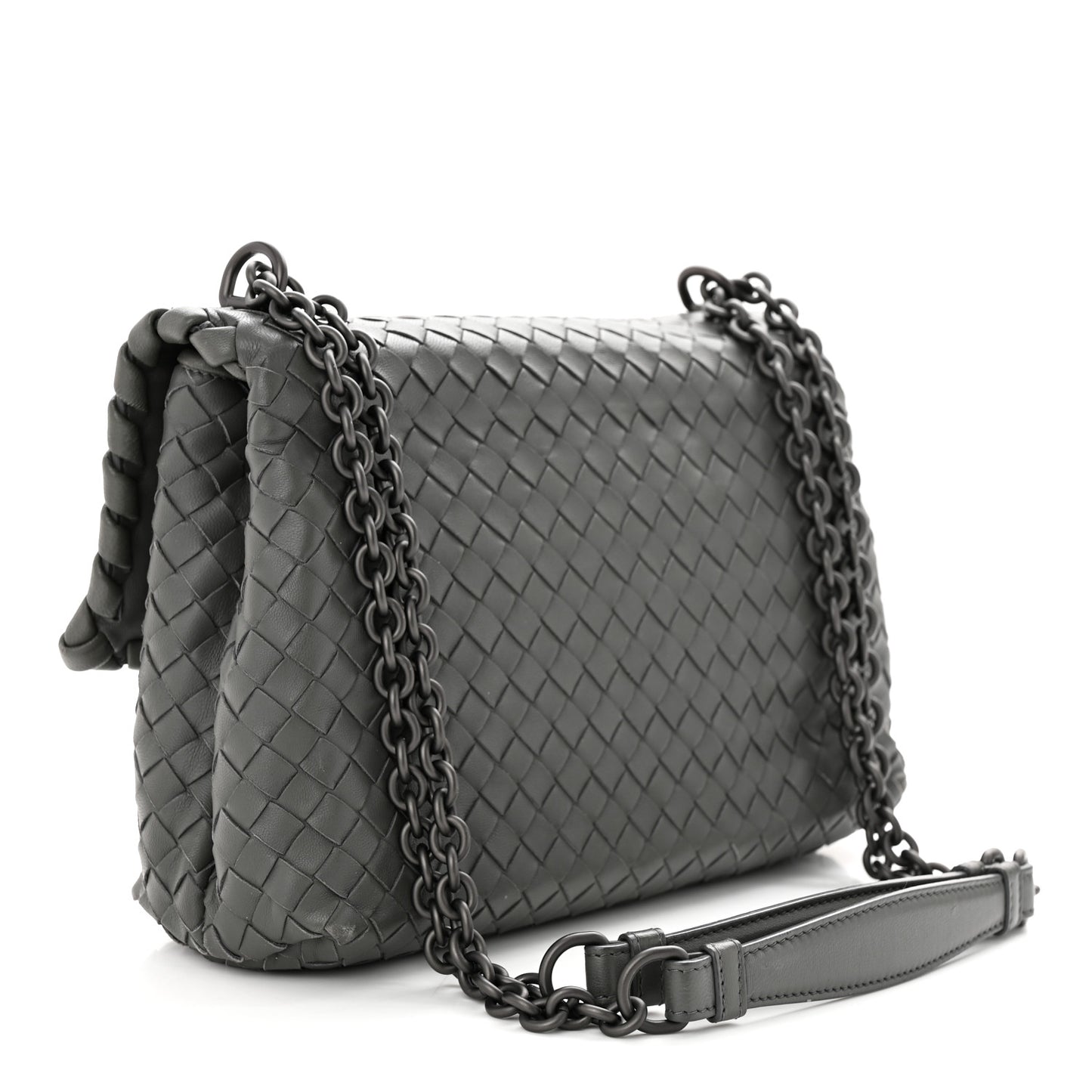 Nappa Intrecciato Medium Olimpia Bag Steel