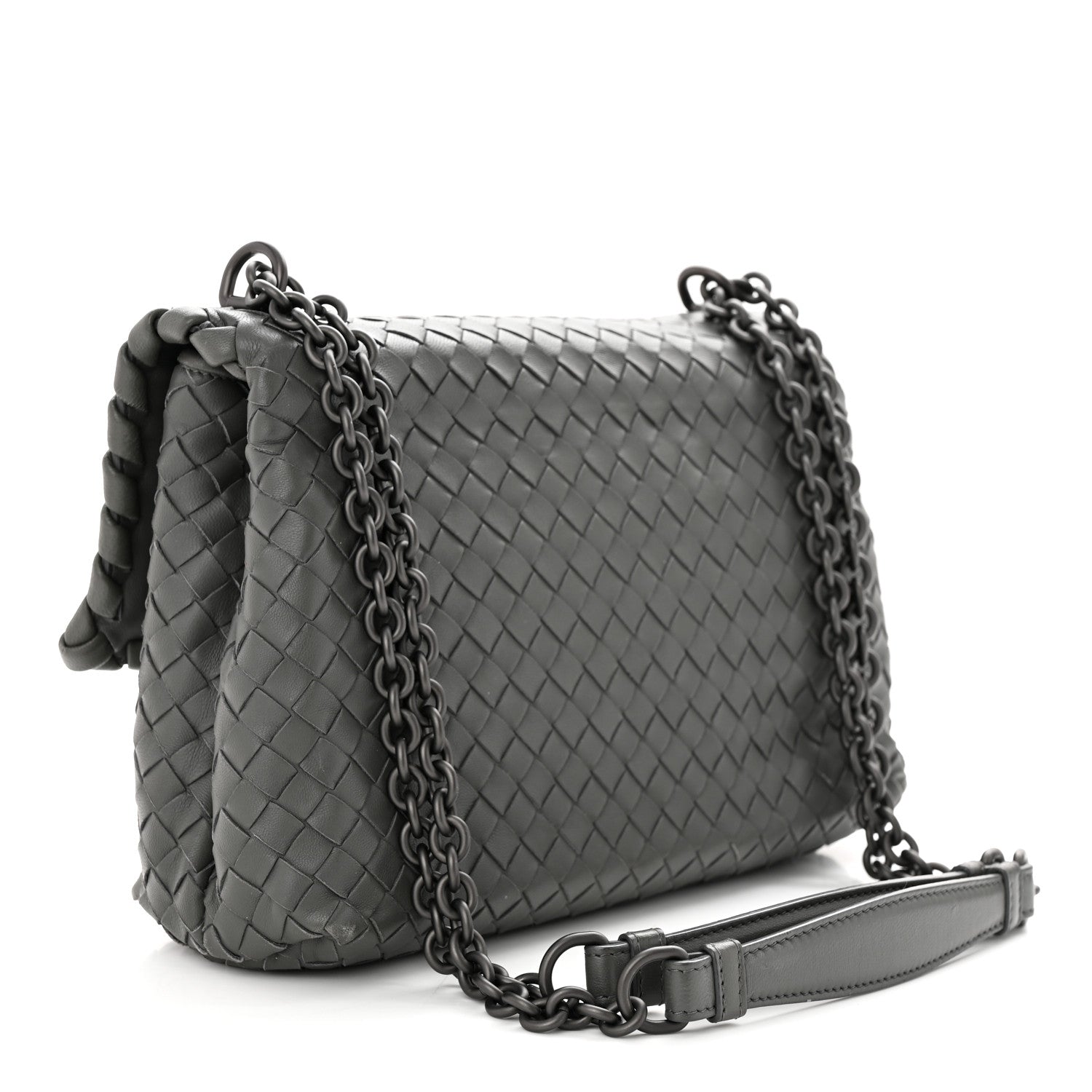 Bottega Veneta Nappa Intrecciato Medium Olimpia Bag Steel 3 of 12