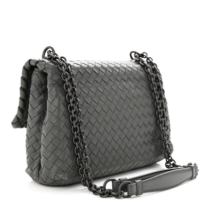 Bottega Veneta Nappa Intrecciato Medium Olimpia Bag Steel 3 of 12