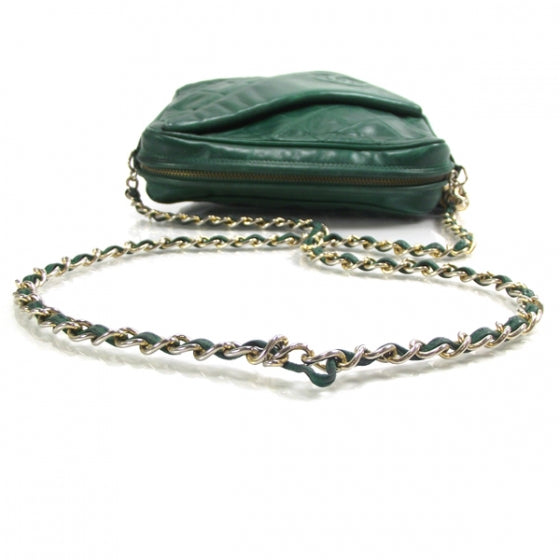 Chanel Quilted Lambskin Tassel Camera Case Green 6 of 12