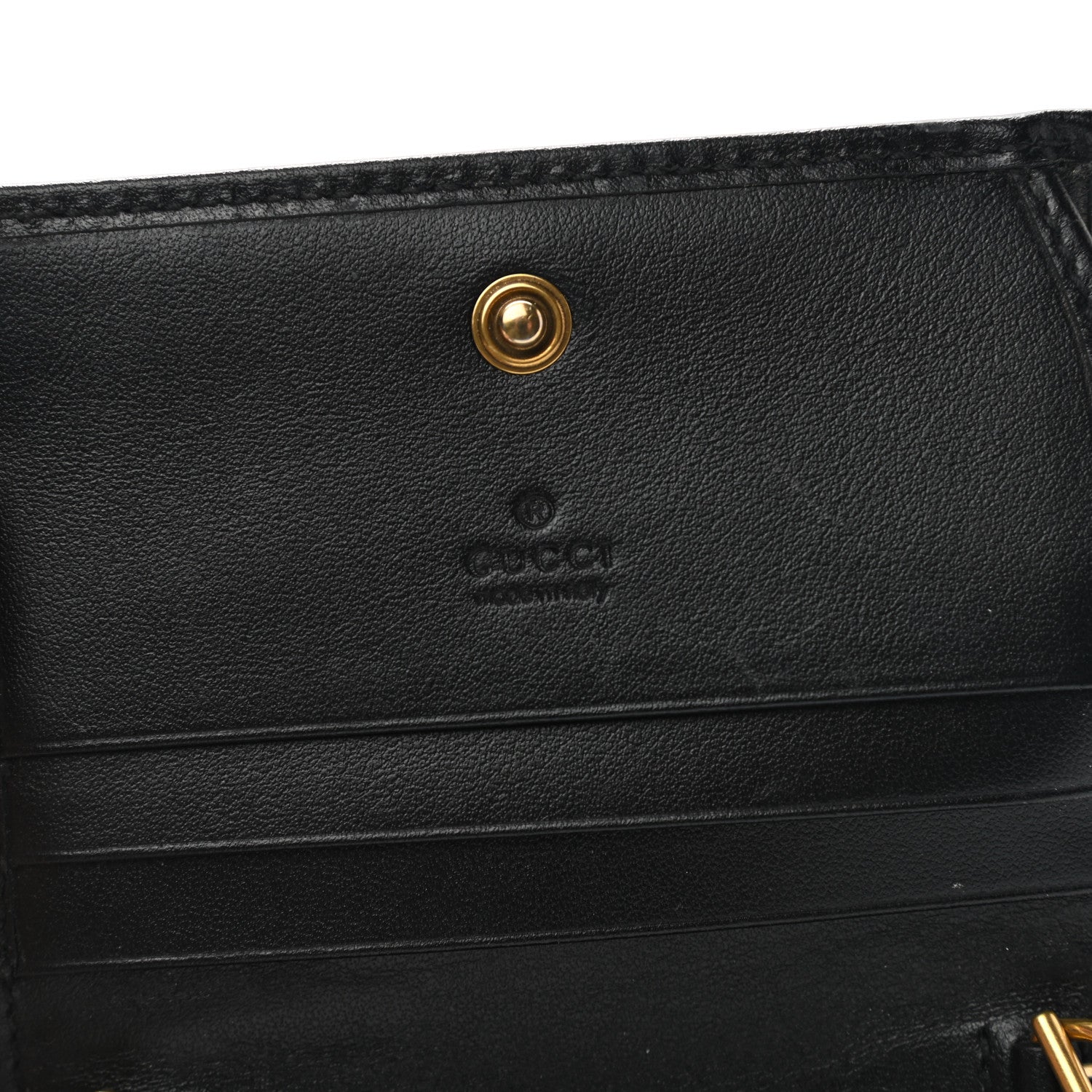 Gucci Calfskin Matelasse GG Marmont Mini Wallet On Chain Black 5 of 7