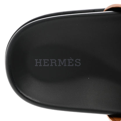 Hermes Epsom Womens Chypre Sandals 37 Natural 7 of 9