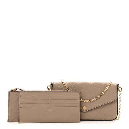 Louis Vuitton Empreinte Pochette Felicie Chain Wallet Tourterelle 1 of 11