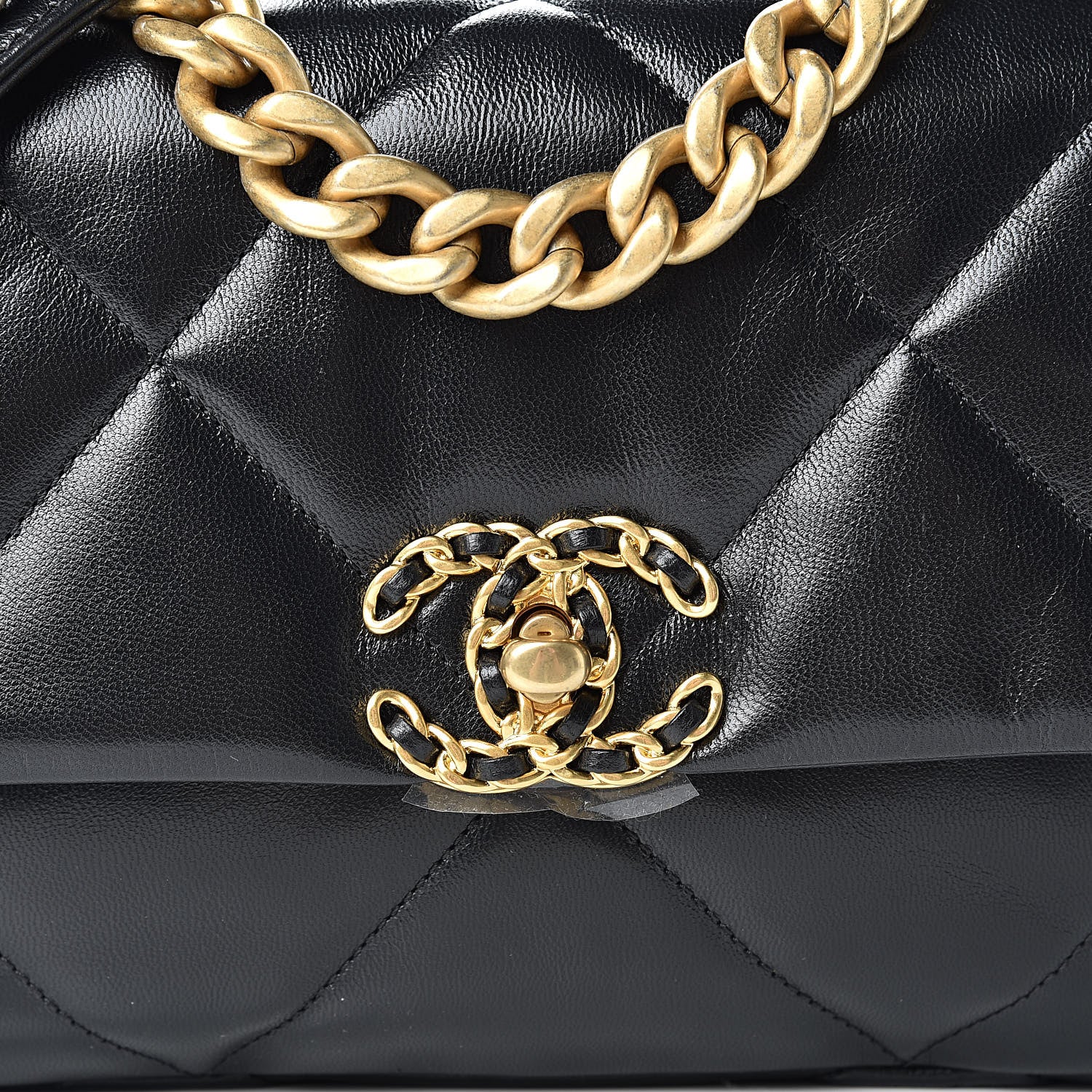 Chanel Lambskin Quilted Medium 19 Flap Black 8 of 11