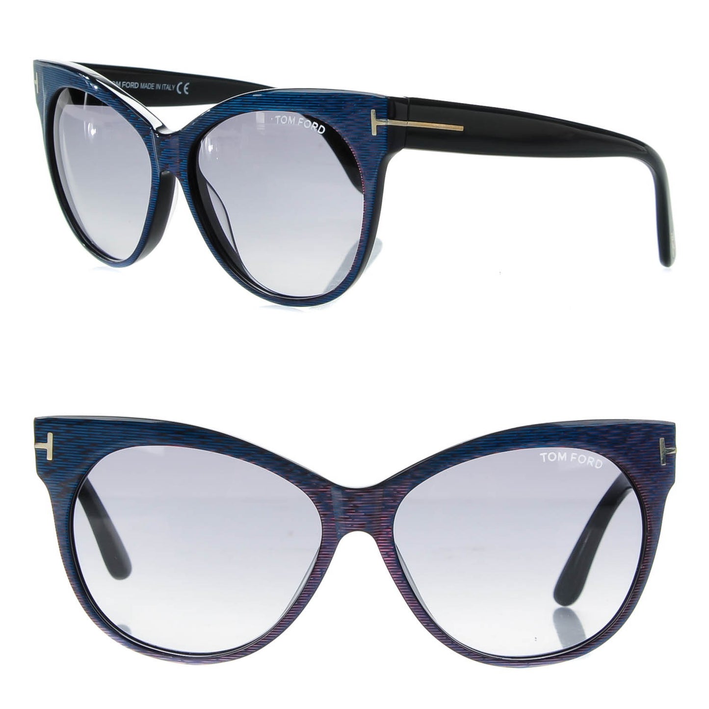 Saskia Sunglasses TF330 Iridescent Blue Violet