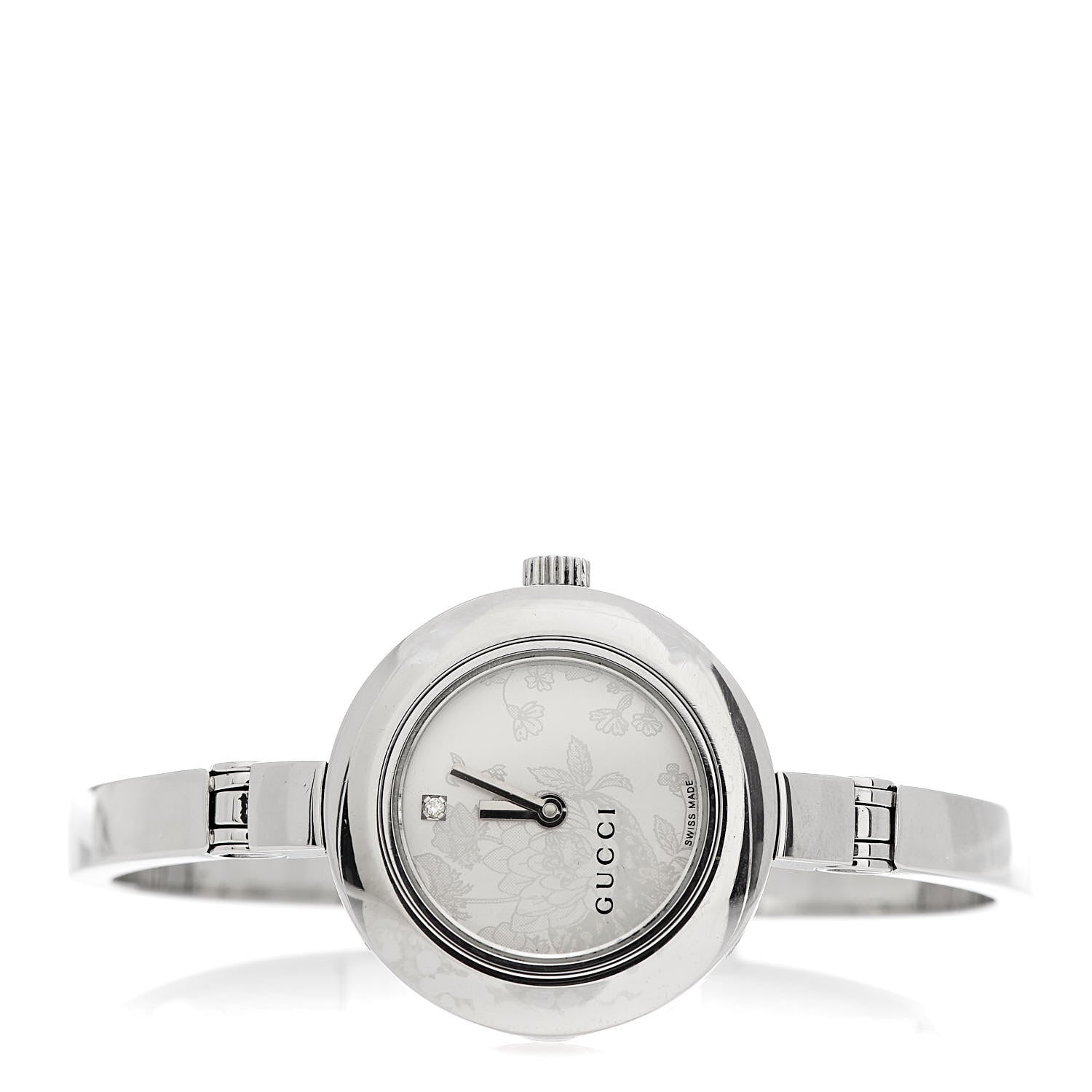 Gucci Stainless Steel Diamond 25mm 105 Series Floral Quartz Watch 3 of 5