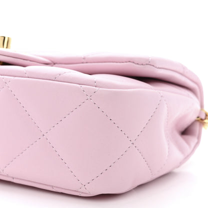 Chanel Lambskin Resin Quilted Top Handle Flap Light Pink 10 of 10
