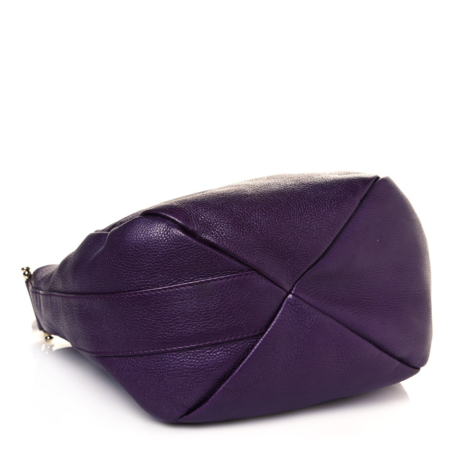 Gucci Pebbled Calfskin Shoulder Bag Purple 3 of 14