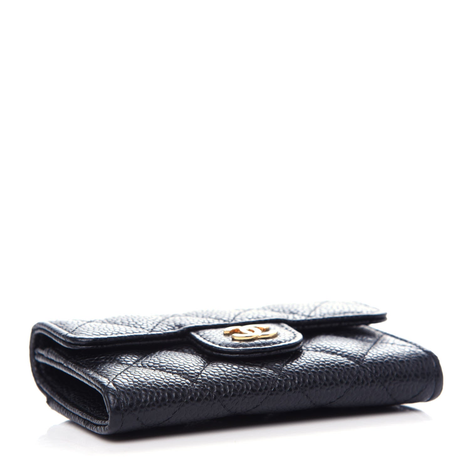 Chanel Caviar Quilted Flap Card Holder Wallet Black 4 of 9
