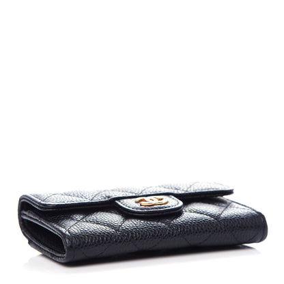 Chanel Caviar Quilted Flap Card Holder Wallet Black 4 of 9