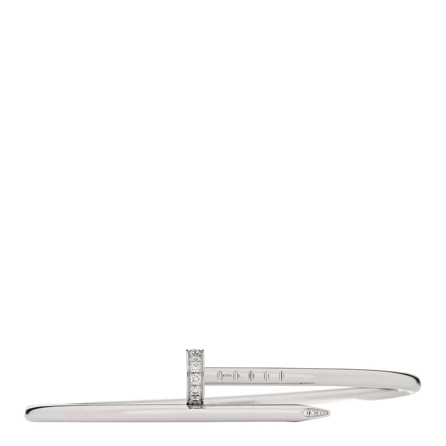 18K White Gold Diamond Small Juste Un Clou Bracelet 15
