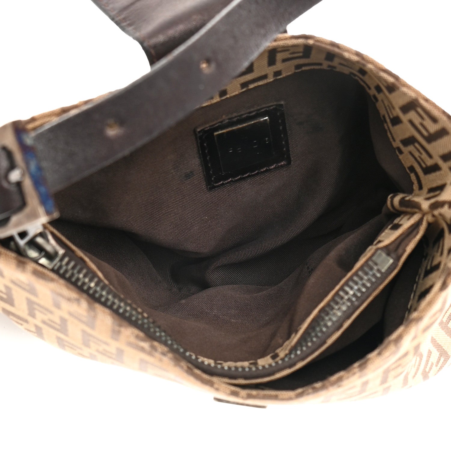 Fendi Zucchino Vitello Hobo Beige Black 6 of 23