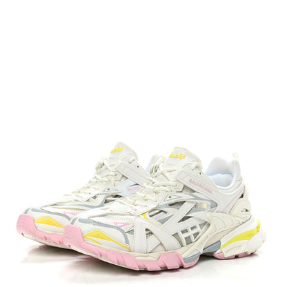 Balenciaga Rubber Mesh Tri-Color Womens Track.2 Open Sneakers 40 Light Yellow Light Pink Light Blue 3 of 9