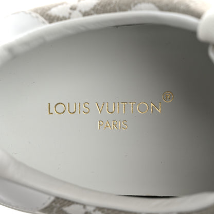 Louis Vuitton Denim Monogram Time Out Sneakers 39 Beige 7 of 10