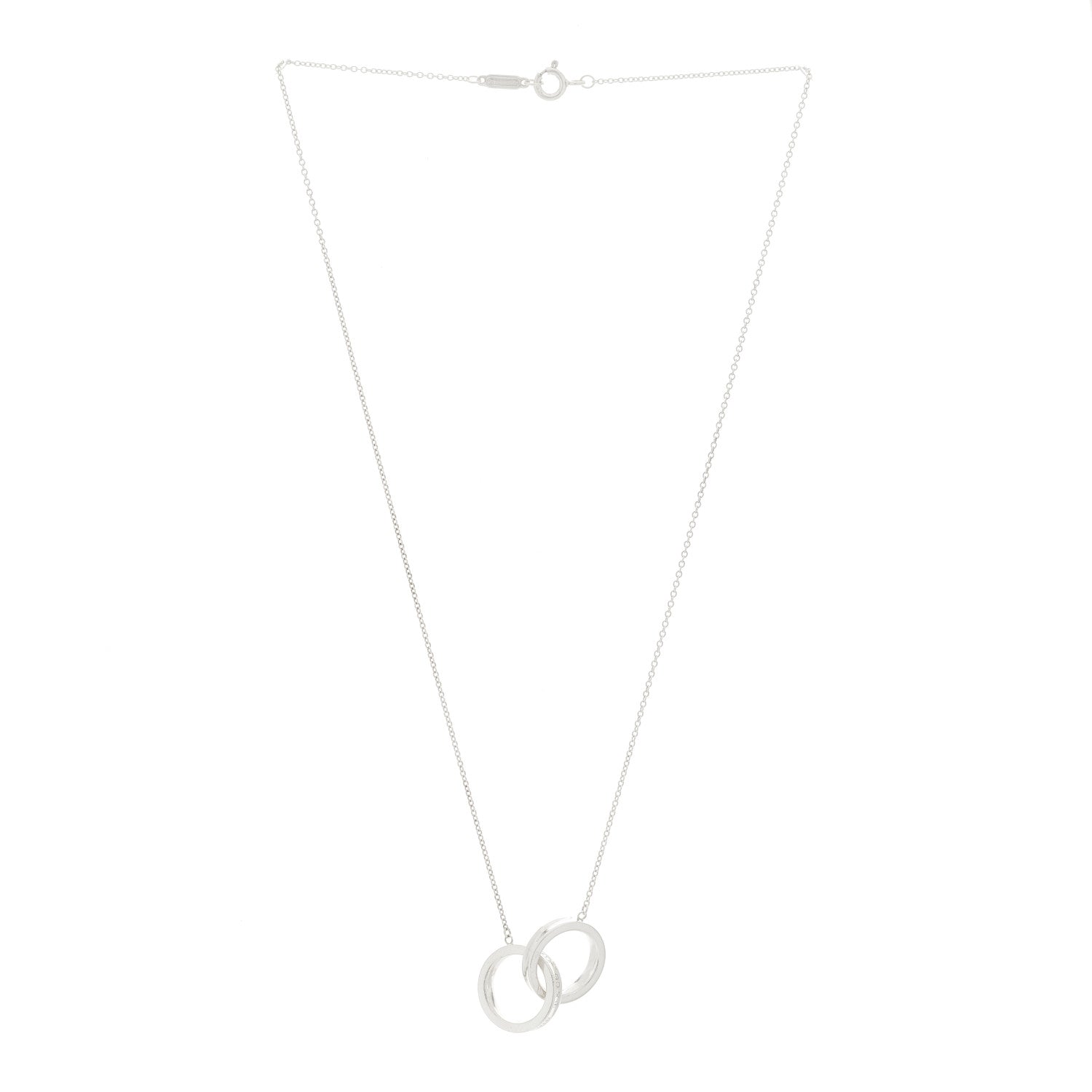 Tiffany Sterling Silver 1837 Interlocking Circles Pendant Necklace 3 of 7