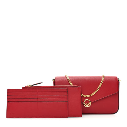 Fendi Vitello Cruise F is Fendi Envelope Wallet on Chain with Pouches Fragola 4 of 11
