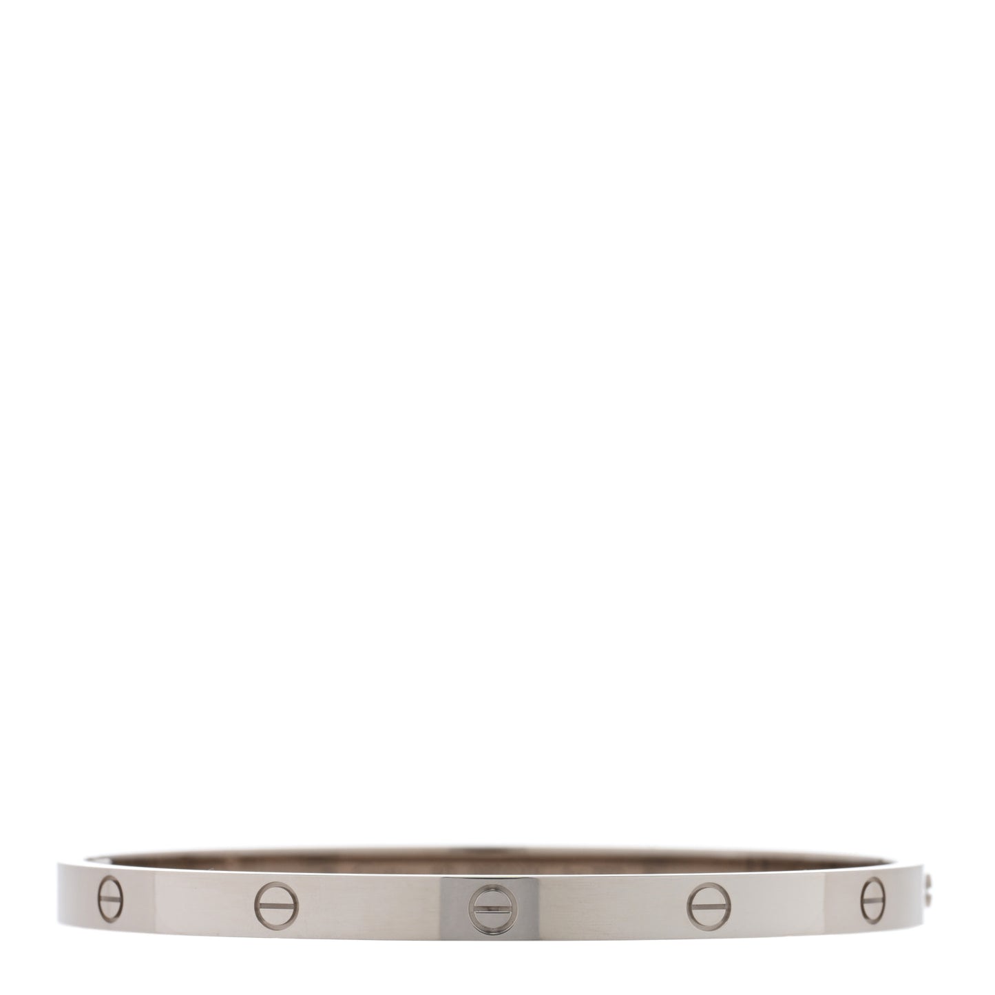 18K White Gold Medium LOVE Bracelet 19