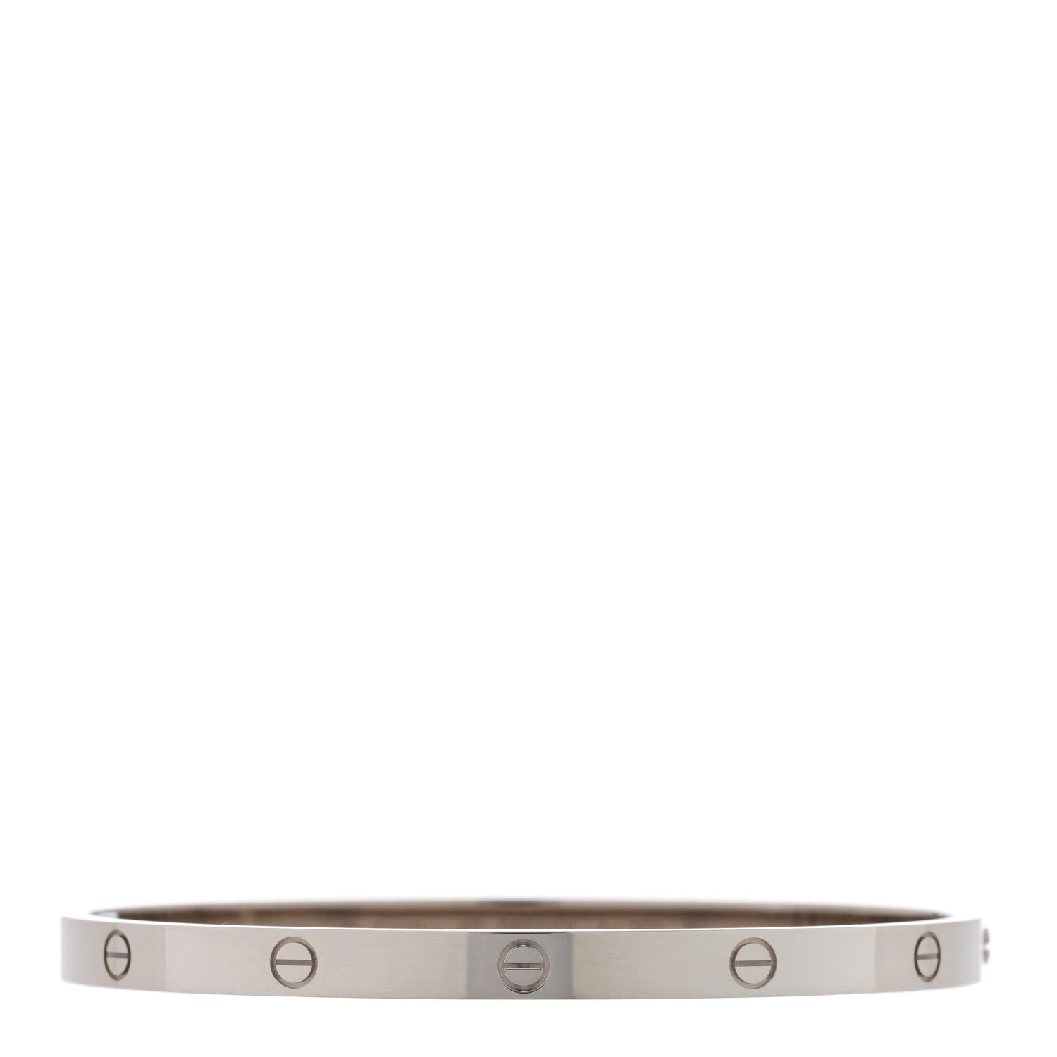 Cartier 18K White Gold Medium LOVE Bracelet 19 1 of 7