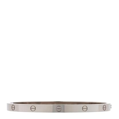 Cartier 18K White Gold Medium LOVE Bracelet 19 1 of 7